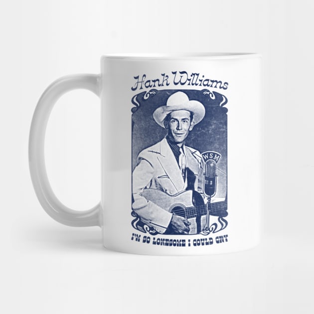 Hank Williams /// Vintage Faded Style Fan Design by DankFutura